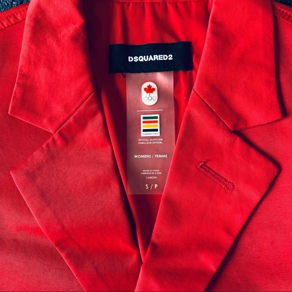 Dsquared2 Women’s Opening Ceremony Jacket, Red, size S - Picture 4 of 9